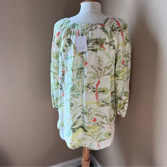 Lauren Conrad tropical peasant top - Picture 2 of 6
